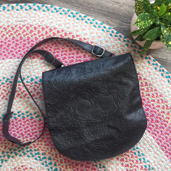 Loungefly Handbags - Dis De Los Muertos Day of the Dead Skull Black Bag